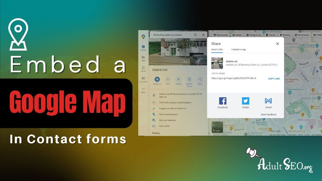 Embed a Google map in contact forms